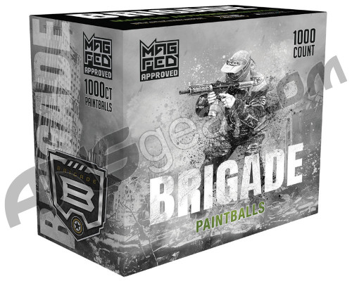 GI Sportz Brigade 1,000 Round Paintballs For Magfed - Neon Green Fill ( .68 Caliber )