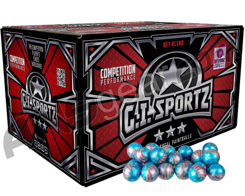 GI Sportz American Flag 500 Round Paintballs - Blue Fill ( .68 Caliber )