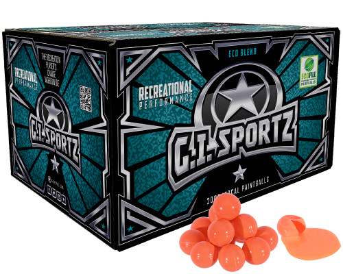 GI Sportz 1 Star 1,000 Round Paintballs - Orange Fill ( .68 Caliber )