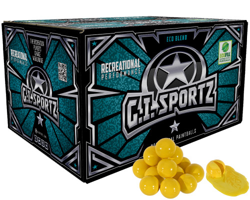GI Sportz 1 Star 100 Round Paintballs - Yellow Fill ( .68 Caliber )
