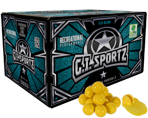 GI Sportz 1 Star 500 Round Paintballs - Yellow Fill ( .68 Caliber )