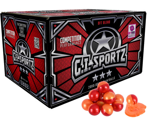 GI Sportz 3 Star 2,000 Round Paintball Case - Ruby Magma Shell Orange Fill ( .68 Caliber ) (01935)