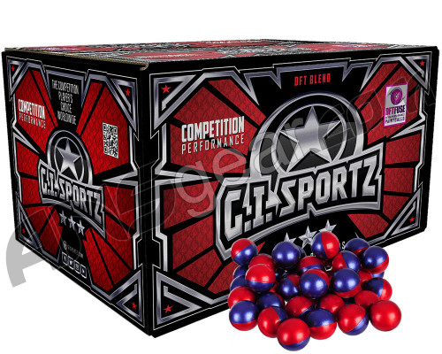 GI Sportz 3 Star 2,000 Round Paintballs - Ruby/Imperial Shell Yellow Fill ( .68 Caliber )