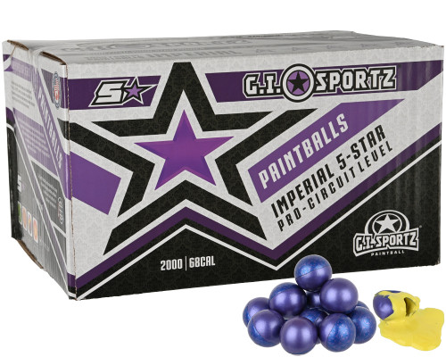 GI Sportz 5 Star 2,000 Round Paintball Case - Yellow Fill ( .68 Caliber )