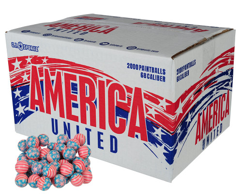 GI Sportz America United 100 Round Paintball Case - Super Pink Fill ( .68 Caliber )