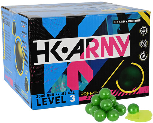 HK Army Premier 1,000 Round Paintballs - Yellow Fill ( .68 Caliber )