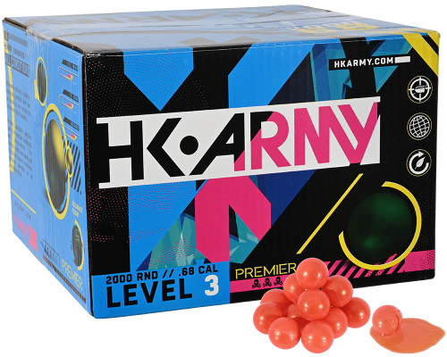 HK Army Premier 1,000 Round Paintballs - Orange Fill ( .68 Caliber )