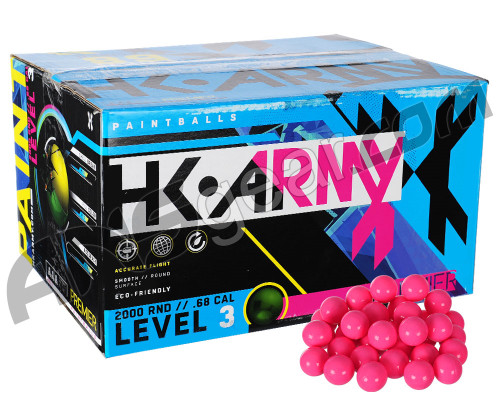 HK Army Premier 100 Round Paintballs - Pink Fill ( .68 Caliber )