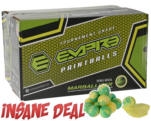 Empire Marballizer 2,000 Round Paintball Case - Neon Yellow Fill ( .68 Caliber )