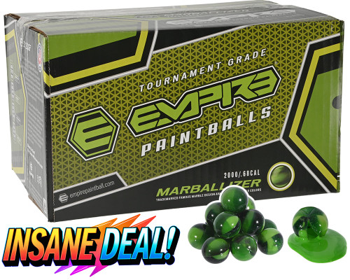 Empire Marballizer 2,000 Round Paintball Case - Green Fill ( .68 Caliber )