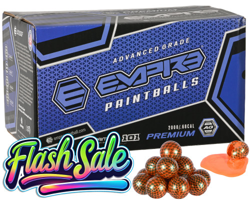 Empire Premium 2,000 Round Paintball Case - Carbon Magma Shell Orange Fill ( .68 Caliber )