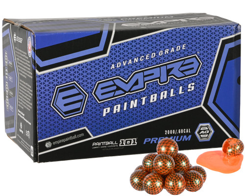 Empire Premium 2,000 Round Paintball Case - Carbon Magma Shell Orange Fill ( .68 Caliber )