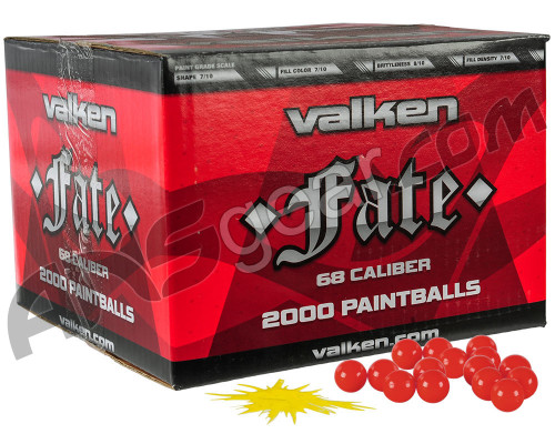 Valken Fate 100 Round Paintballs - Yellow Fill ( .68 Caliber )