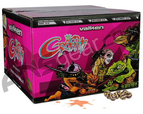 Valken Graffiti 1,000 Round Paintballs - Orange Fill ( .68 Caliber )