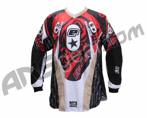 Planet Eclipse 2007 Distortion Paintball Jersey - Red/Gold
