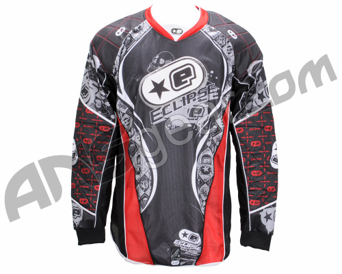 Planet Eclipse 2008 Distortion Paintball Jersey - Red/Grey