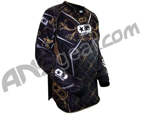 Planet Eclipse 2010 Distortion Paintball Jersey - Black/Gold