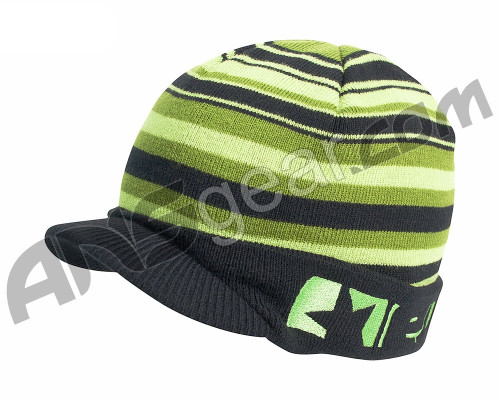 Planet Eclipse 2012 Barcode Visor Beanie - Black/Green