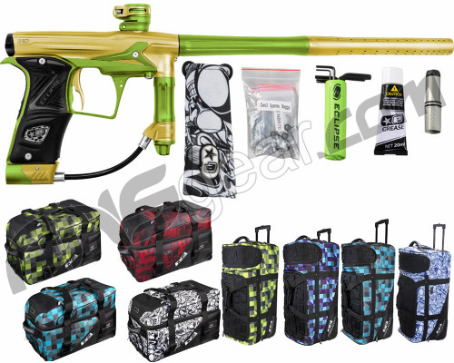 Planet Eclipse Geo 3 Paintball Gun w/ Gear Bag - Gold/Lime