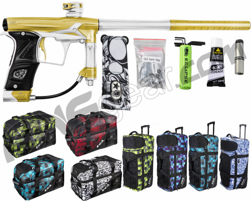 Planet Eclipse Geo 3 Paintball Gun w/ Gear Bag - Gold/Storm Trooper