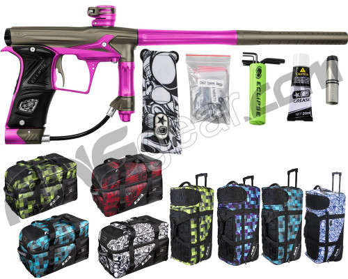 Planet Eclipse Geo 3 Paintball Gun w/ Gear Bag - Grey/Pink