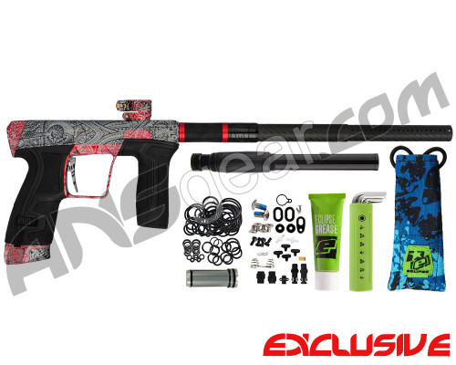 Planet Eclipse Geo CS2 Paintball Gun - Laser Engraved Maui - Black/Red