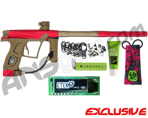 Planet Eclipse Gtek Paintball Gun w/ Free OLED Board - Red/Tan