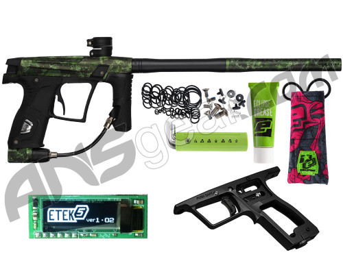Planet Eclipse GTEK Paintball Gun w/ GMEK Mechanical Frame & Free OLED Board - HDE Forest/Black w/ Black Frame