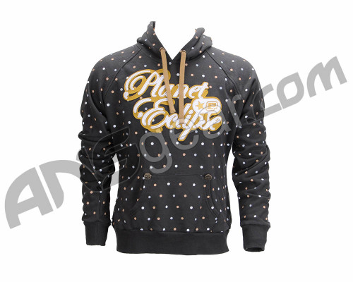 Planet Eclipse Girls Polka Dot Hooded Sweatshirt - Black
