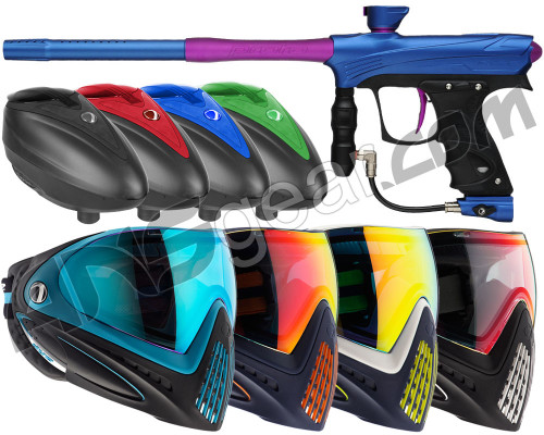 Proto Maxxed Rize Gun, Dye I4 Mask & Dye LTR Loader - Blue/Purple