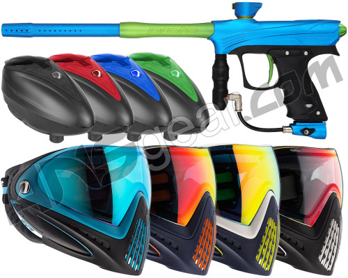 Proto Maxxed Rize Gun, Dye I4 Mask & Dye LTR Loader - Cyan/Green