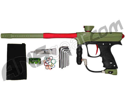 Dye Maxxed Rize Paintball Gun - Olive/Red