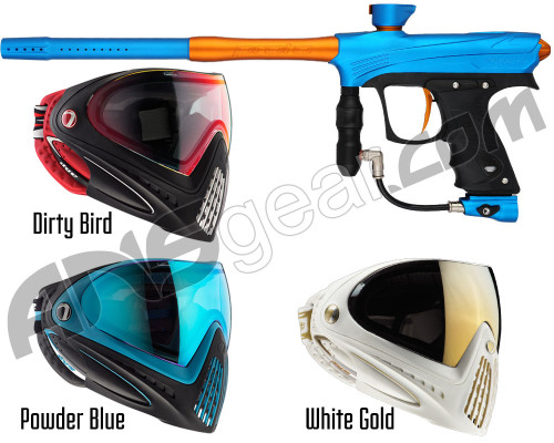 Proto Maxxed Rize Gun w/ Dye I4 Mask Combo Kit - Cyan/Orange