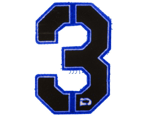 Push Division Velcro Number Patch #3 - Blue