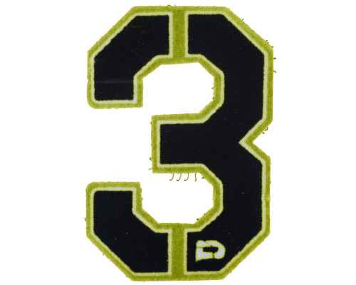 Push Division Velcro Number Patch #3 - Lime