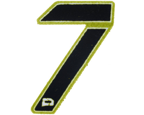 Push Division Velcro Number Patch #7 - Lime