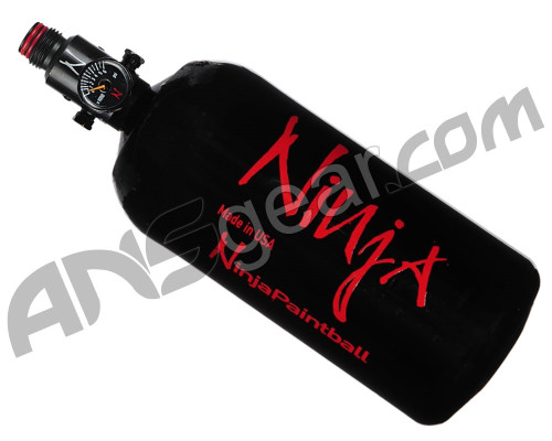 Refurbished - Ninja Flat Bottom Compressed Air Tank w/ Adjustable Regulator - 48/3000 - Black (031-0089)
