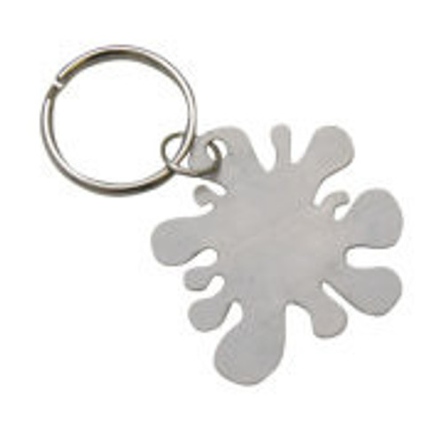 Rufus Dawg Splat Key Chain - Stainless Steel