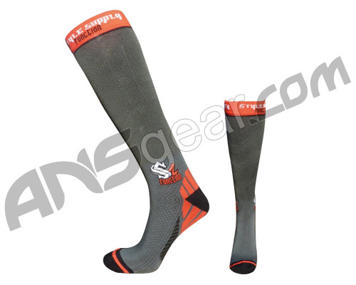 Style Supply S2 Function Knee High Runway Compression Socks - Grey/Red