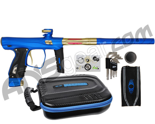 SP Shocker XLS Paintball Gun - Blue w/ Gold Accents