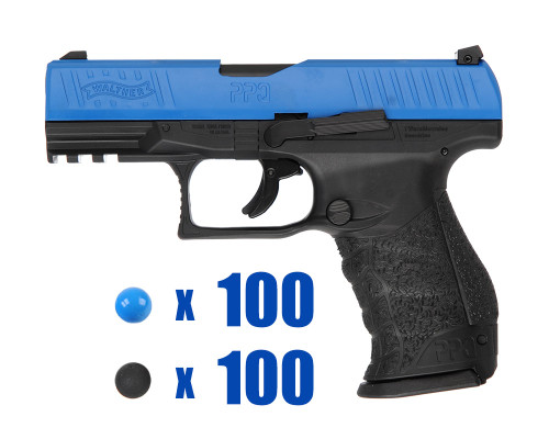 T4E .43 Cal Echo Training Pistol Paintball Package Kit - Walther PPQ M2 LE - Blue