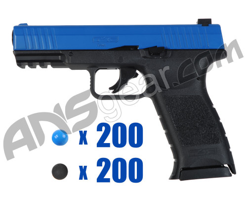 T4E .43 Cal Foxtrot Training Pistol Paintball Package Kit - TPM1 - Blue/Black
