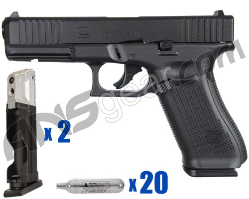 T4E .43 Cal Whiskey Training Pistol Paintball Package Kit - Glock G17 Gen 5 (First Edition)