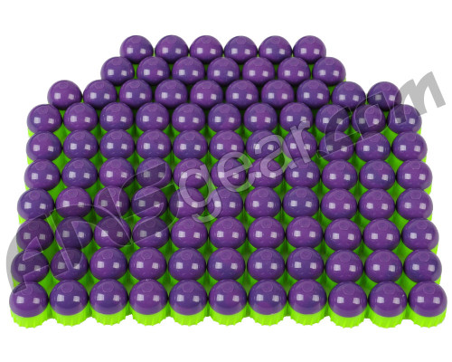 Tiberius Arms First Strike Paintballs 100 Count - Purple/Green Shell - Green Fill