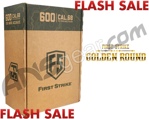 FLASH SALE - Tiberius Arms First Strike Paintballs 600 Count - Smoke/Yellow Shell - Yellow Fill