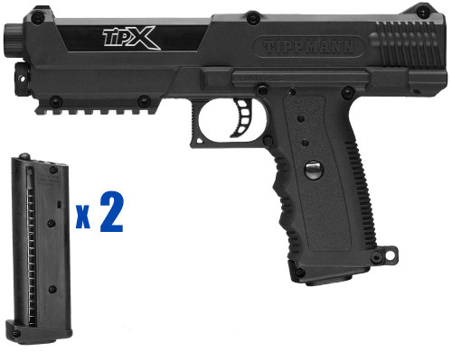 Tippmann TiPX Sierra Paintball Pistol Package Kit - Black/Black