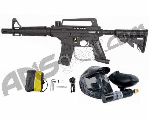 Tippmann US Army Alpha Black Tactical Paintball Gun Power Pack