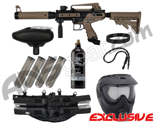 Tippmann .50 Caliber Cronus Tactical Epic Paintball Gun Package Kit - Black/Dark Earth
