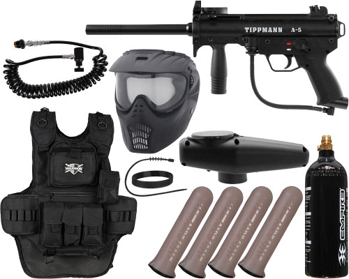 Tippmann A5 RT Heavy Gunner Paintball Gun Package Kit