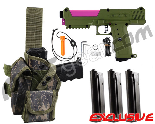 Tippmann TiPX Trufeed Deluxe Pistol Kit - Olive/Dust Pink